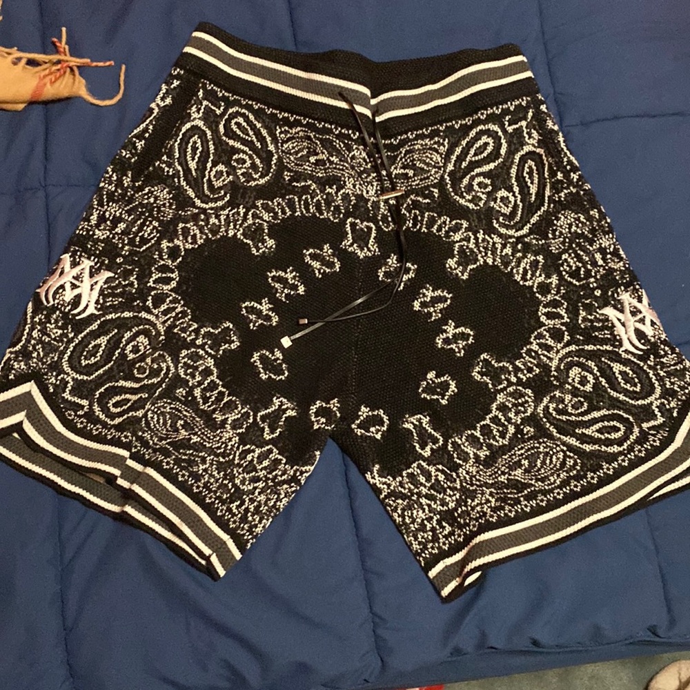 Amiri bandana shorts black men’s
